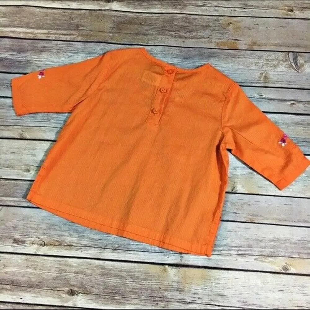 Janie and Jack Girls Swim Coverup Size 0-6 Months Bohemian Spice‎ Tunic Orange